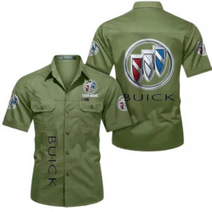 Car Fans Gift Short Sleeved Shirt, Button up Shirt All Over Print For Car Owners, Custom Name CAR392072125819-Fruit Green