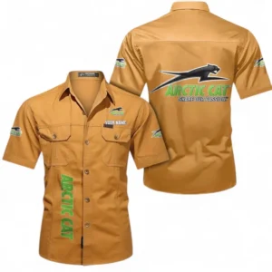 Motorcycles Fans Gift Short Sleeved Shirt, Button up Shirt All Over Print For Car Owners, Custom Name CAR392072125823-Turmeric