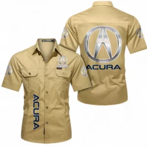 Car Fans Gift Short Sleeved Shirt, Button up Shirt All Over Print For Car Owners, Custom Name CAR392072125827-Khaki