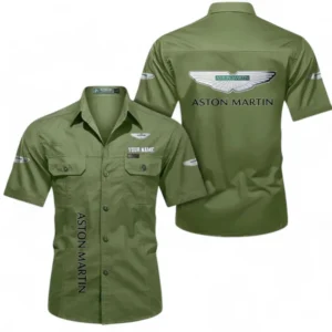 Car Fans Gift Short Sleeved Shirt, Button up Shirt All Over Print For Car Owners, Custom Name CAR392072125829-Fruit Green