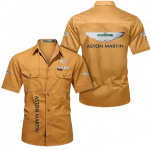 Car Fans Gift Short Sleeved Shirt, Button up Shirt All Over Print For Car Owners, Custom Name CAR392072125829-Turmeric