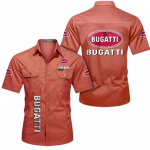 Car Fans Gift Short Sleeved Shirt, Button up Shirt All Over Print For Car Owners, Custom Name CAR392072125833-Red