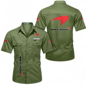 Car Fans Gift Short Sleeved Shirt, Button up Shirt All Over Print For Car Owners, Custom Name CAR392072125834-Fruit Green