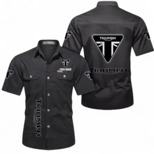 Motorcycles Fans Gift Short Sleeved Shirt, Button up Shirt All Over Print For Car Owners, Custom Name CAR392072125837-Black