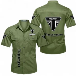 Motorcycles Fans Gift Short Sleeved Shirt, Button up Shirt All Over Print For Car Owners, Custom Name CAR392072125837-Fruit Green