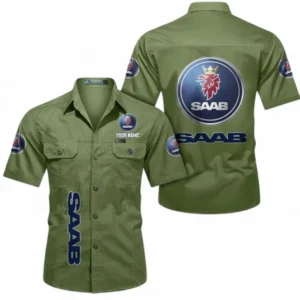 Car Fans Gift Short Sleeved Shirt, Button up Shirt All Over Print For Car Owners, Custom Name CAR392072125838-Fruit Green