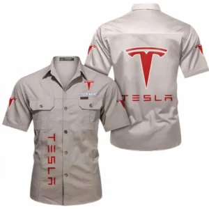 Car Fans Gift Short Sleeved Shirt, Button up Shirt All Over Print For Car Owners, Custom Name CAR392072125839-Beige