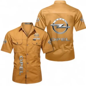 Car Fans Gift Short Sleeved Shirt, Button up Shirt All Over Print For Car Owners, Custom Name CAR392072125841-Turmeric