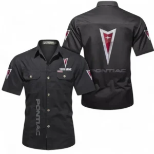 Car Fans Gift Short Sleeved Shirt, Button up Shirt All Over Print For Car Owners, Custom Name CAR392072125843-Black