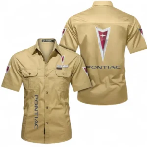 Car Fans Gift Short Sleeved Shirt, Button up Shirt All Over Print For Car Owners, Custom Name CAR392072125843-Khaki