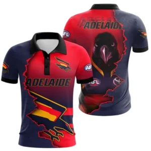 Adelaide Crows Polo Shirt, All Over Print Polo Shirt Adelaide Crows DAFL1346252025