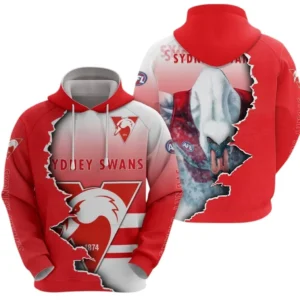 Sydney Swans Hoodie, All Over Print Hoodie Sydney Swans DAFL1346252038