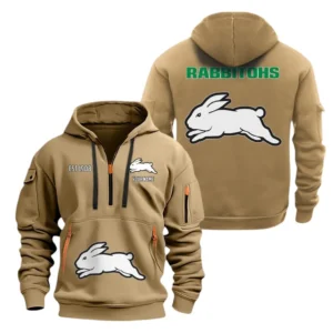 South Sydney Rabbitohs Hoodie Half Zipper, All Over Print Hoodie Half Zipper South Sydney Rabbitohs DNRL1356302026 - Khaki