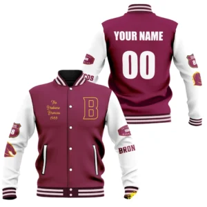 Brisbane Broncos Baseball Jacket, All Over Print Baseball Jacket Brisbane Broncos DNRL139712034