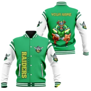 Canberra Raiders Baseball Jacket, All Over Print Baseball Jacket Canberra Raiders DNRL141712037