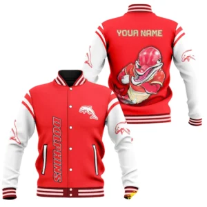 Redcliffe Dolphins Baseball Jacket, All Over Print Baseball Jacket Redcliffe Dolphins DNRL141712047