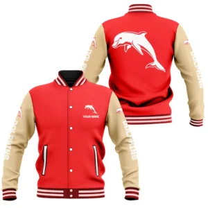 Redcliffe Dolphins Baseball Jacket, All Over Print Baseball Jacket Redcliffe Dolphins DNRL143712041