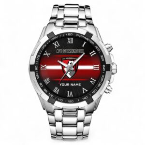 Bournemouth Fans Gift Steel Watches, All Over Print Steel Watches For Sport Fan, Custom Name EPL103072925343