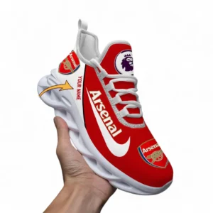 Arsenal Fans Gift Max Soul Shoes, All Over Print Max Soul Shoes For Sport Fan, Custom Name EPL107072925779-White