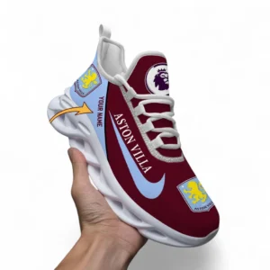 Aston Villa Fans Gift Max Soul Shoes, All Over Print Max Soul Shoes For Sport Fan, Custom Name EPL107072925788-White