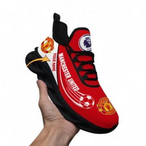 Manchester United Fans Gift Max Soul Shoes, All Over Print Max Soul Shoes For Sport Fan, Custom Name EPL108072925888-Black