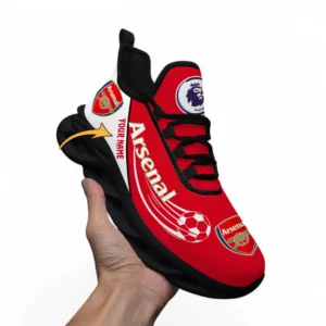 Arsenal Fans Gift Max Soul Shoes, All Over Print Max Soul Shoes For Sport Fan, Custom Name EPL108072925893-Black