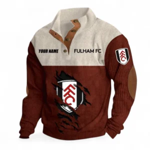 Fulham Fans Gift Men's Stand Up Collar Base Shirt, All Over Print Men's Stand Up Collar Base Shirt For Sport Fan, Custom Name EPL117073125243-Dark Red