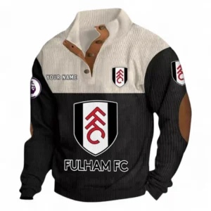 Fulham Fans Gift Men's Stand Up Collar Base Shirt, All Over Print Men's Stand Up Collar Base Shirt For Sport Fan, Custom Name EPL118073125569-Black