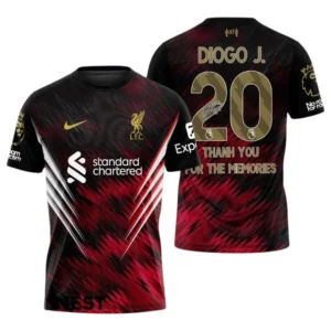 Diogo Jota T-Shirt 3D Thank You For The Memory, All Over Print T-Shirt For Liverpool Fan EPL98070425666