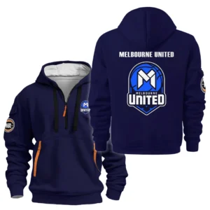 Melbourne United Hoodie Half Zipper NBL 2025 For Fan Melbourne United HVN1107MU070325HODZ
