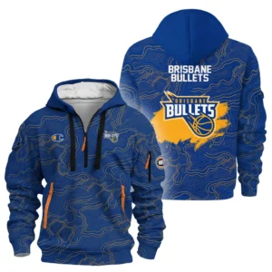 Brisbane Bullets Hoodie Half Zipper NBL 2025 For Fan Brisbane Bullets HVN1109BB070325HODZ