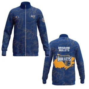Brisbane Bullets Stand Collar Jacket NBL 2025 For Fan Brisbane Bullets HVN1109BB070325SCJ