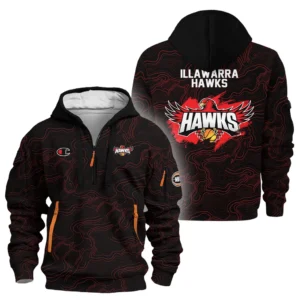 Illawarra Hawks Hoodie Half Zipper NBL 2025 For Fan Illawarra Hawks HVN1109IH070325HODZ
