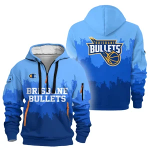 Brisbane Bullets Hoodie Half Zipper NBL 2025 For Fan Brisbane Bullets HVN1110BB070525HODZ