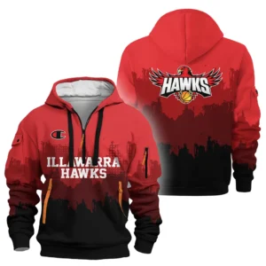 Illawarra Hawks Hoodie Half Zipper NBL 2025 For Fan Illawarra Hawks HVN1110IH070525HODZ