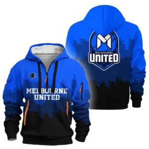 Melbourne United Hoodie Half Zipper NBL 2025 For Fan Melbourne United HVN1110MU070525HODZ