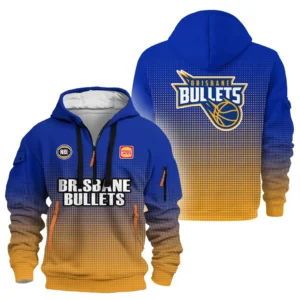 Brisbane Bullets Hoodie Half Zipper NBL 2025 For Fan Brisbane Bullets HVN1113BB070725HODZ