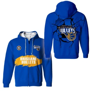 Brisbane Bullets Zipper Hoodie NBL 2025 For Fan Brisbane Bullets HVN1115BB070725ZHD