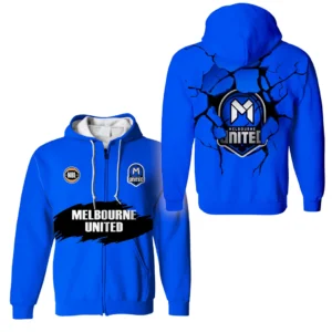 Melbourne United Zipper Hoodie NBL 2025 For Fan Melbourne United HVN1115MU070725ZHD