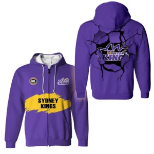 Sydney Kings Zipper Hoodie NBL 2025 For Fan Sydney Kings HVN1115SK070725ZHD