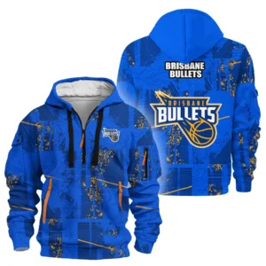 Brisbane Bullets Hoodie Half Zipper NBL 2025 For Fan Brisbane Bullets HVN1118BB071025HODZ