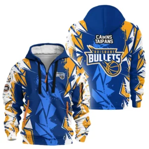 Brisbane Bullets Hoodie Half Zipper NBL 2025 For Fan Brisbane Bullets HVN1119BB071025HODZ