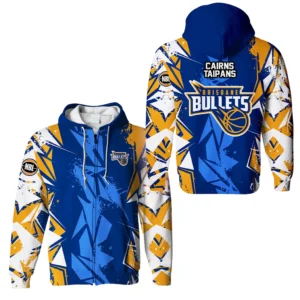 Brisbane Bullets Zipper Hoodie NBL 2025 For Fan Brisbane Bullets HVN1119BB071025ZHD