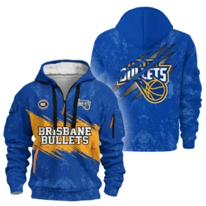 Brisbane Bullets Hoodie Half Zipper NBL 2025 For Fan Brisbane Bullets HVN1123BB071225HODZ