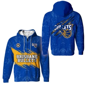 Brisbane Bullets Zipper Hoodie NBL 2025 For Fan Brisbane Bullets HVN1123BB071225ZHD