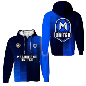 Melbourne United Zipper Hoodie NBL 2025 For Fan Melbourne United HVN1133MU071525ZHD
