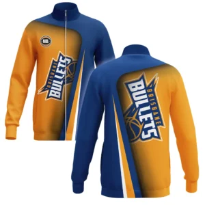 Brisbane Bullets Stand Collar Jacket NBL 2025 For Fan Brisbane Bullets HVN1134BB071525SCJ