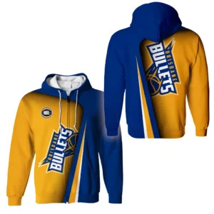 Brisbane Bullets Zipper Hoodie NBL 2025 For Fan Brisbane Bullets HVN1134BB071525ZHD