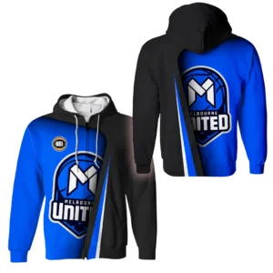 Melbourne United Zipper Hoodie NBL 2025 For Fan Melbourne United HVN1134MU071525ZHD
