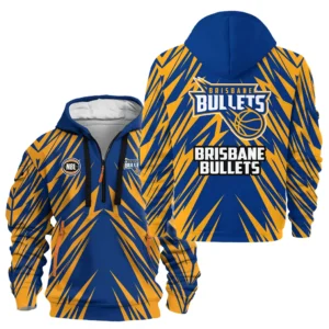Brisbane Bullets Hoodie Half Zipper NBL 2025 For Fan Brisbane Bullets HVN1135BB071625HODZ